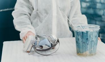 Sanding plastic