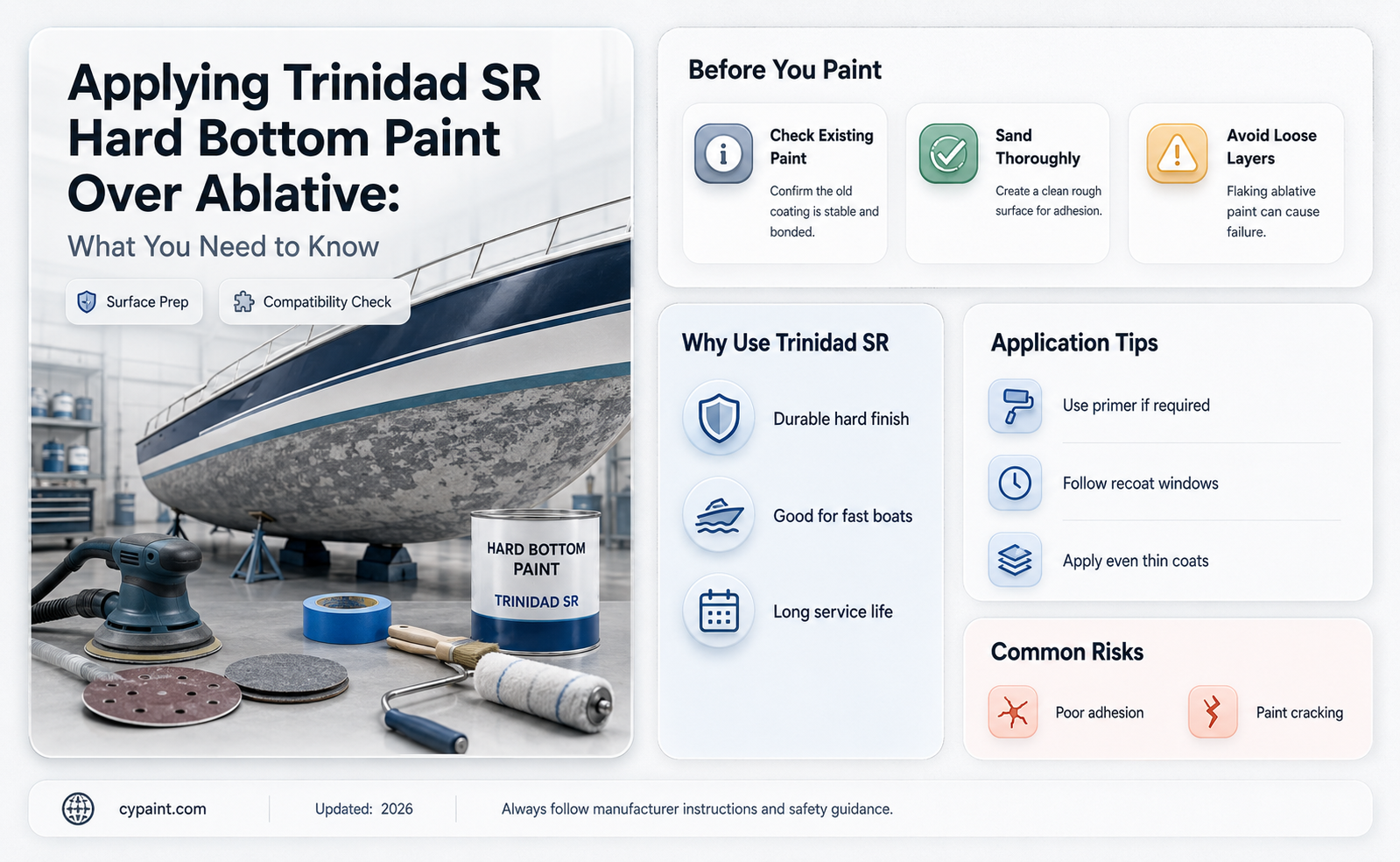 can you apply trinidad sr hard bottom paint over ablative