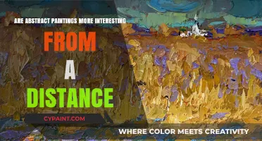 Abstract Art's Allure: Distance Enhances Intrigue in Modern Paintings