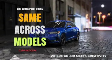 Are Acura Paint Codes Universal Across All Models?