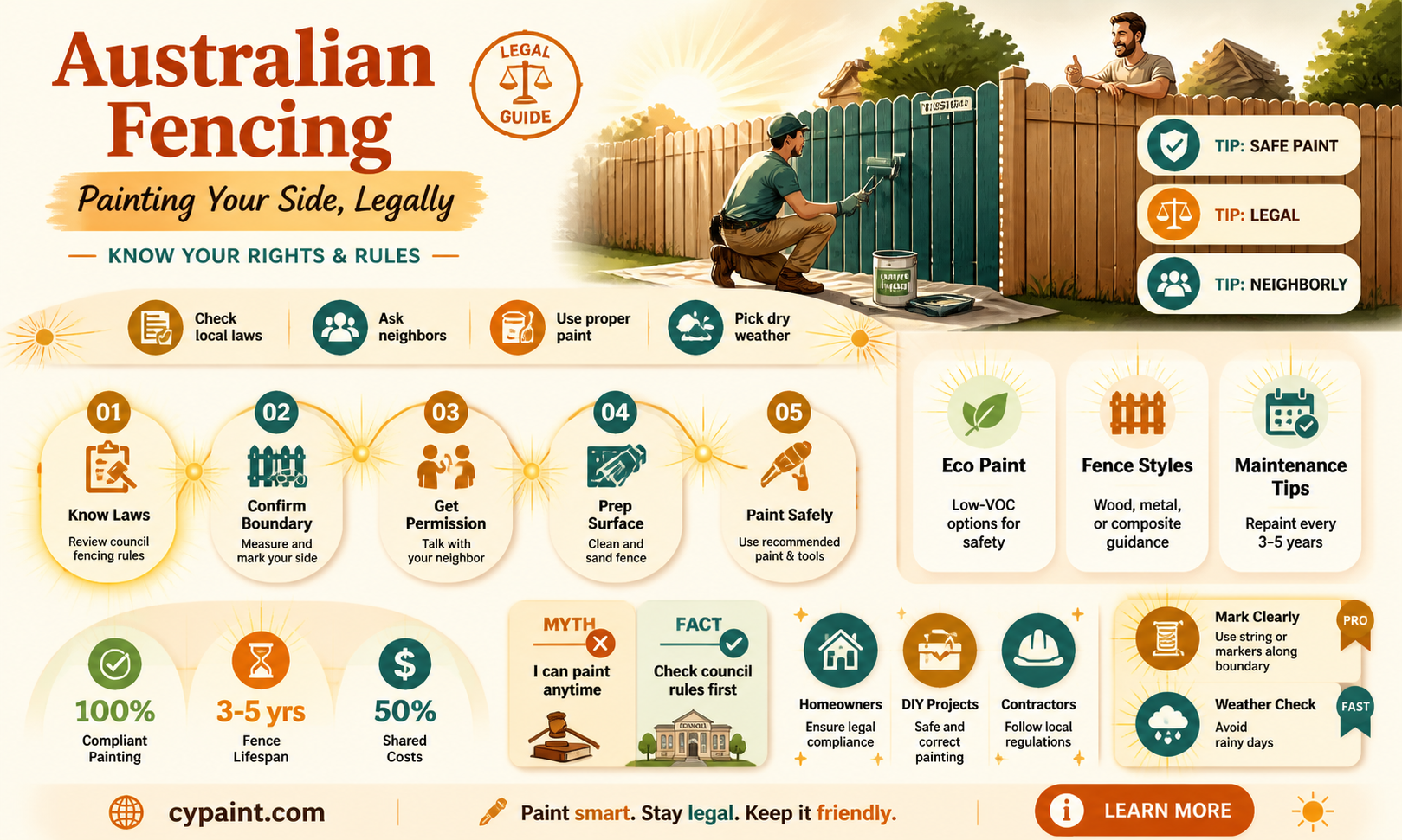 can i paint my side of the fence australia