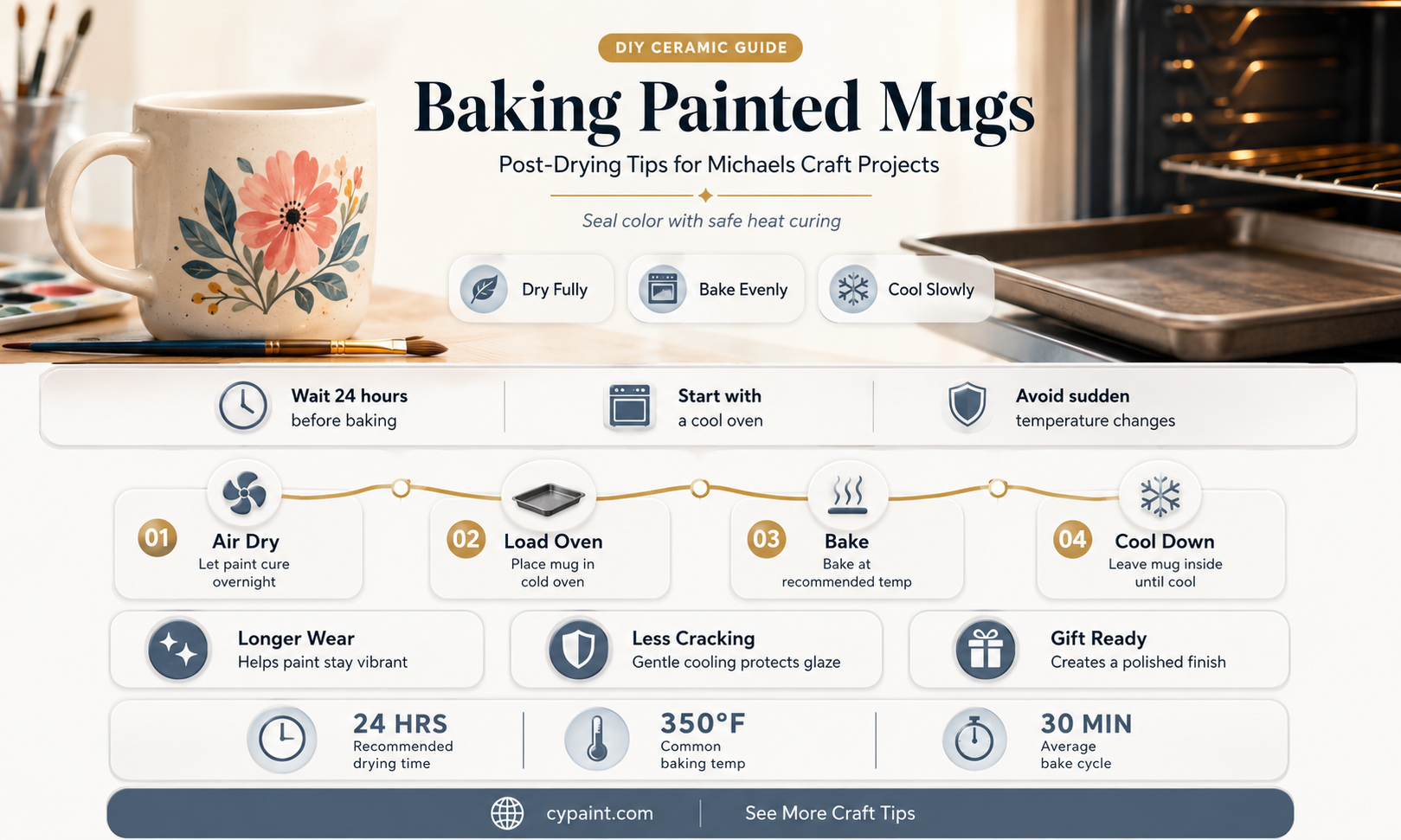 can you bake painted mugs after they have dried michaels