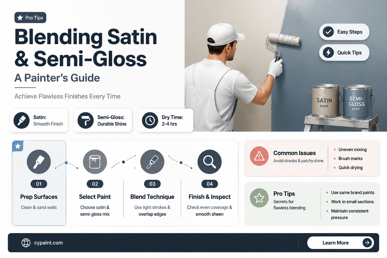 can satin and semi gloss paint be mixed
