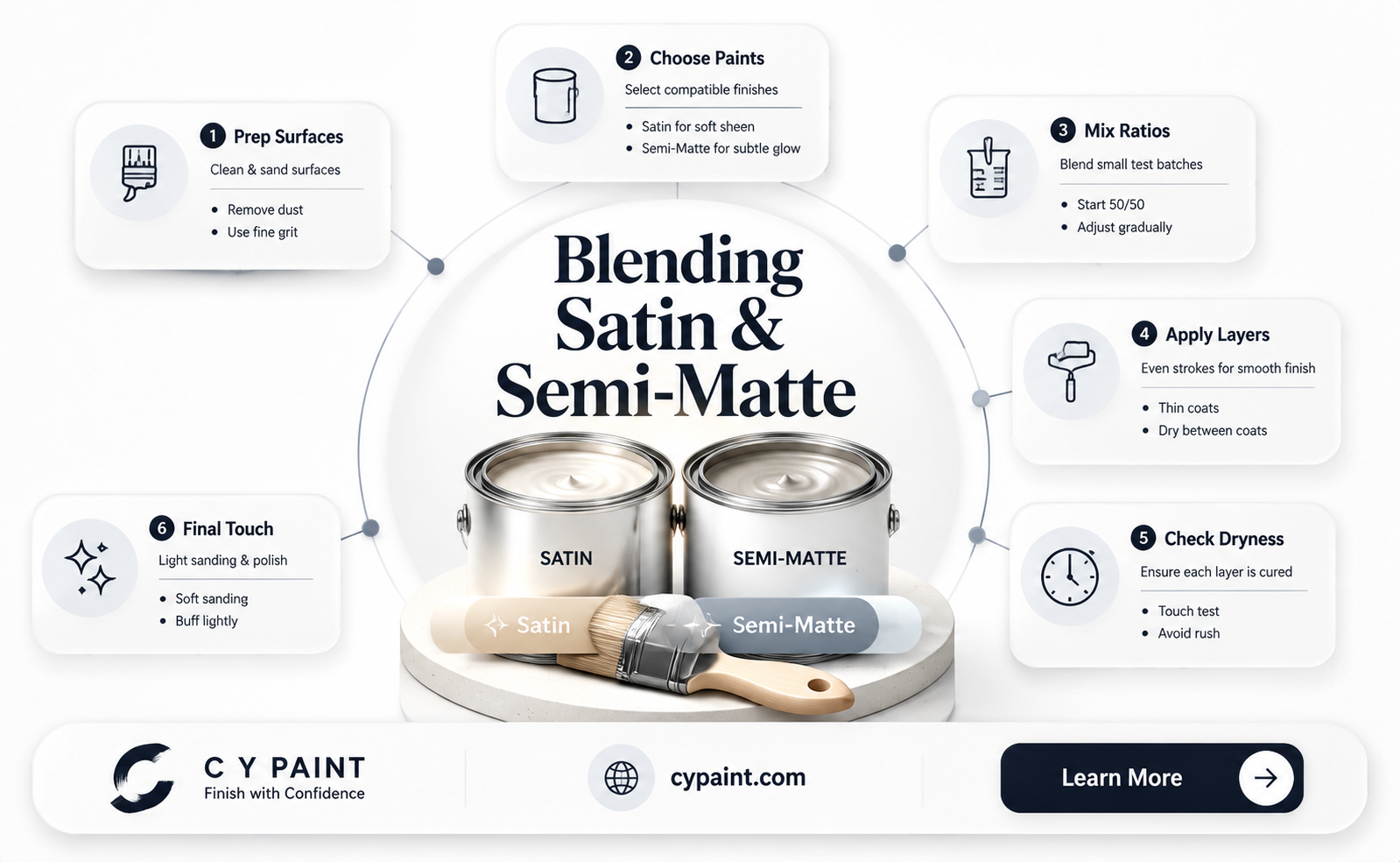 can satin paint be mixed with semi matte