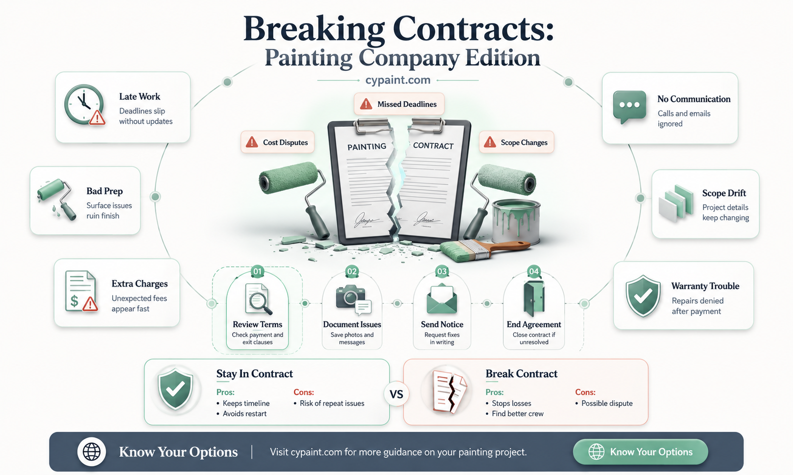 can you break a contract with a painting company