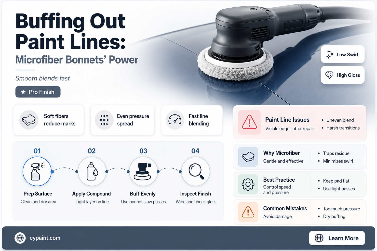 can you buff out paint lines with microfiber bonnets
