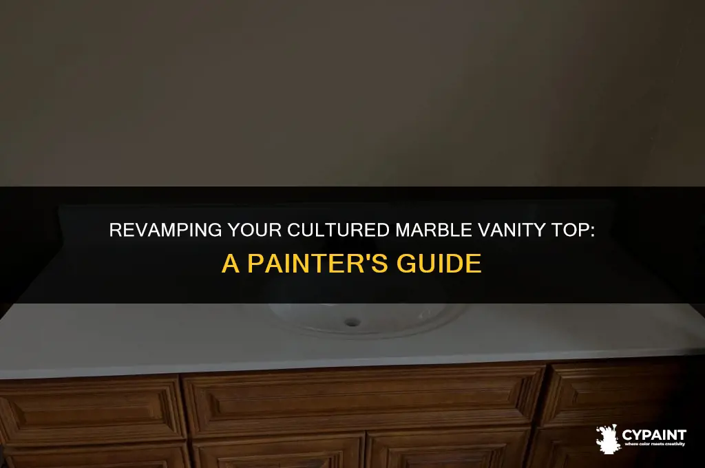 can a cultured marble vanity top be painted