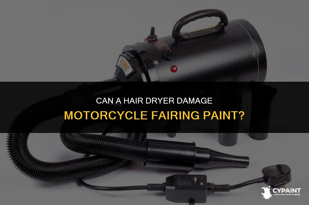can a hair dryer burn motorcycle fairing paint
