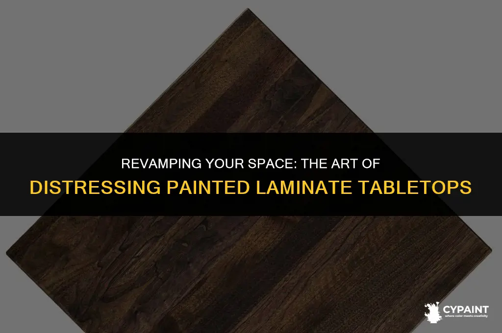 can a painted laminate table top be distressed