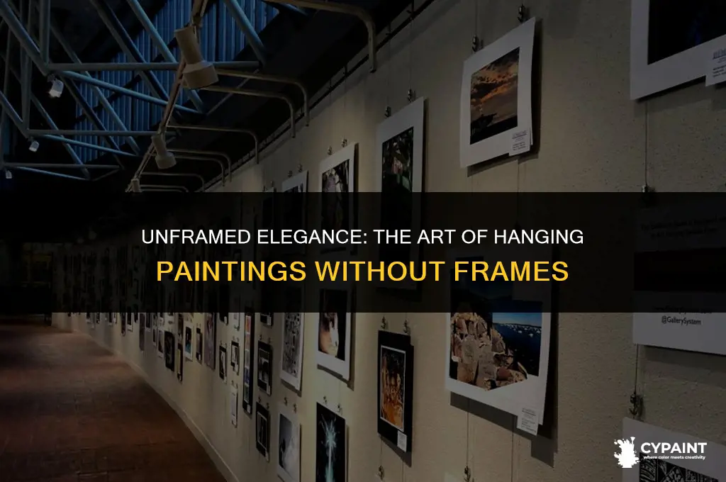 can a painting be hang without a frame