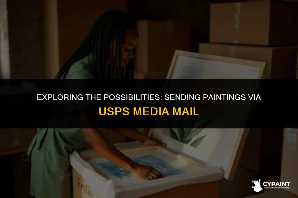 can a painting by mailed usps media mail