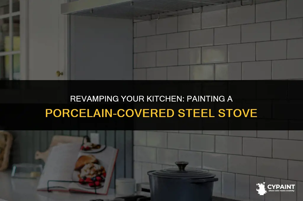 can a porcelain covered steel stove be painted