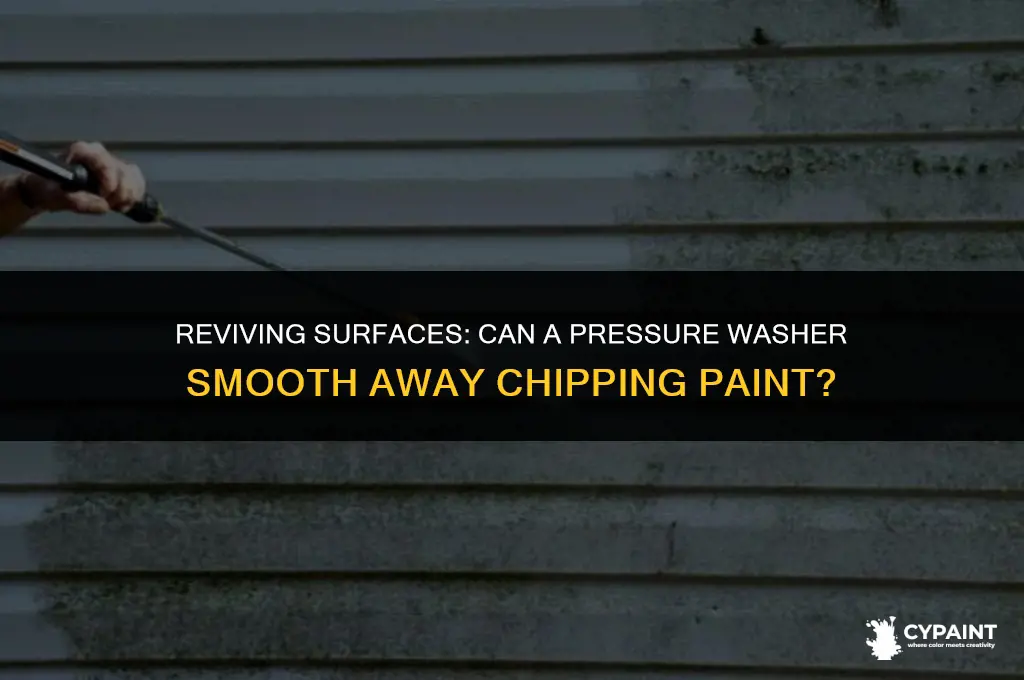 can a pressure washer smooth away chipping paint