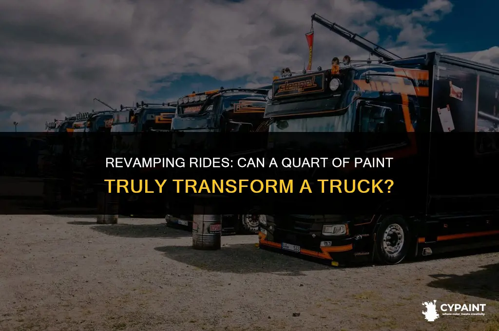 can a quart of paint paint a truck