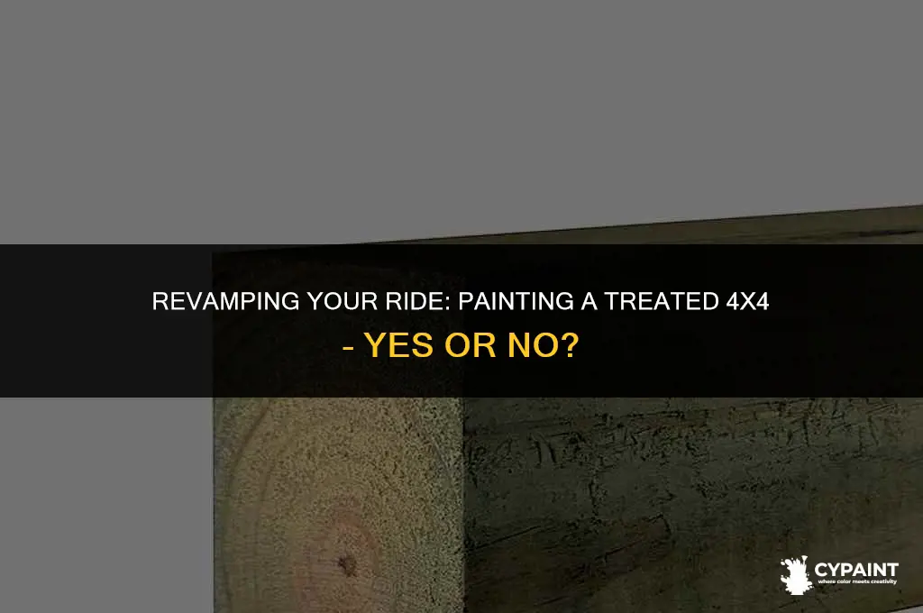 can a treated 4 x 4 be painted