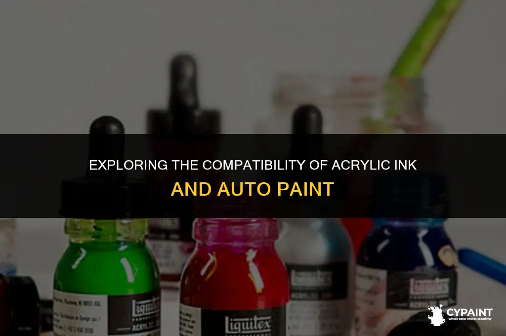 can acrillic ink be mixed into auto paint