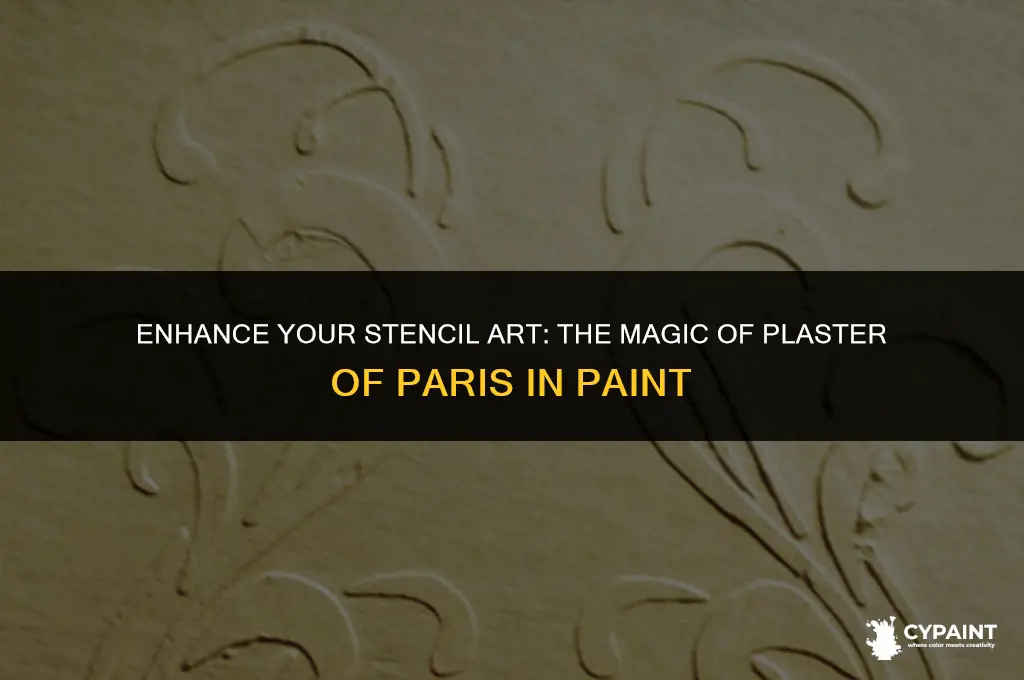 can add plaster of paris to paint stencils