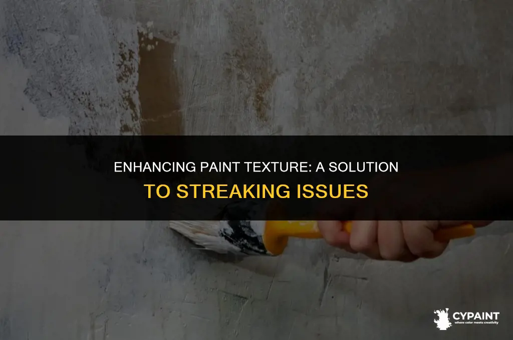 can adding texture to paint help with streaking