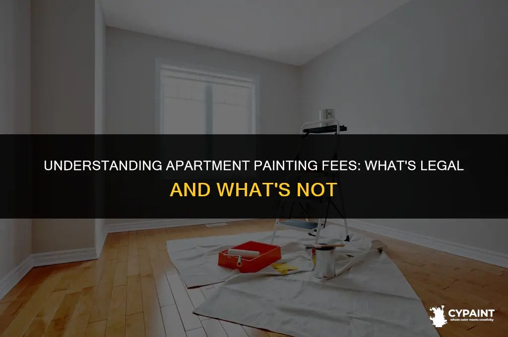 can an apartment complex charge you for painting