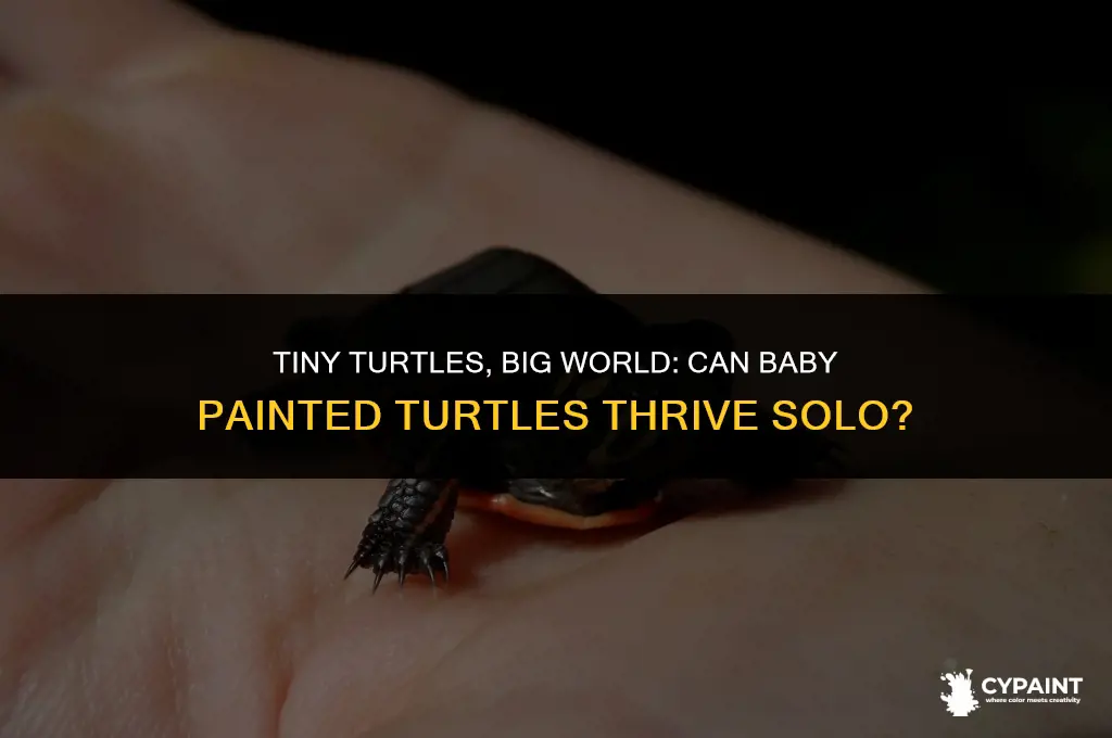 can baby painted turtles survive on their own