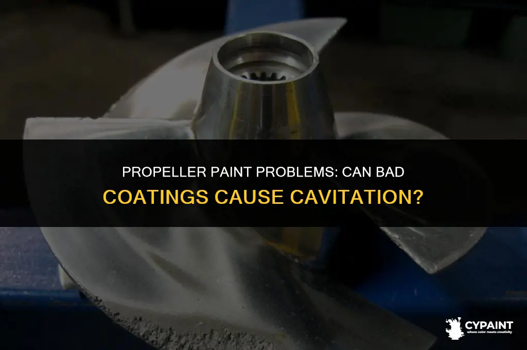 can bad paint on a propeller cause cavitation