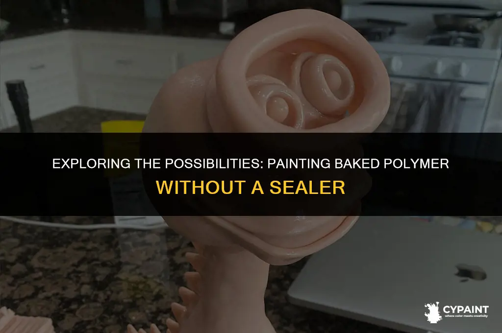 can baked polymer be painted without a sealer