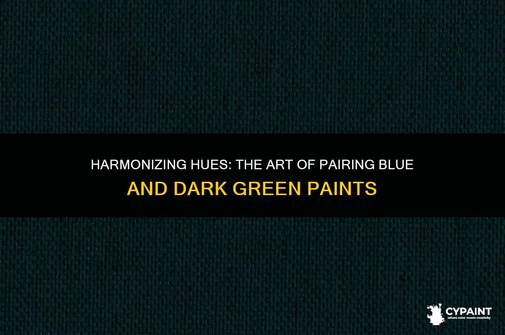can blue and dark green paint go together