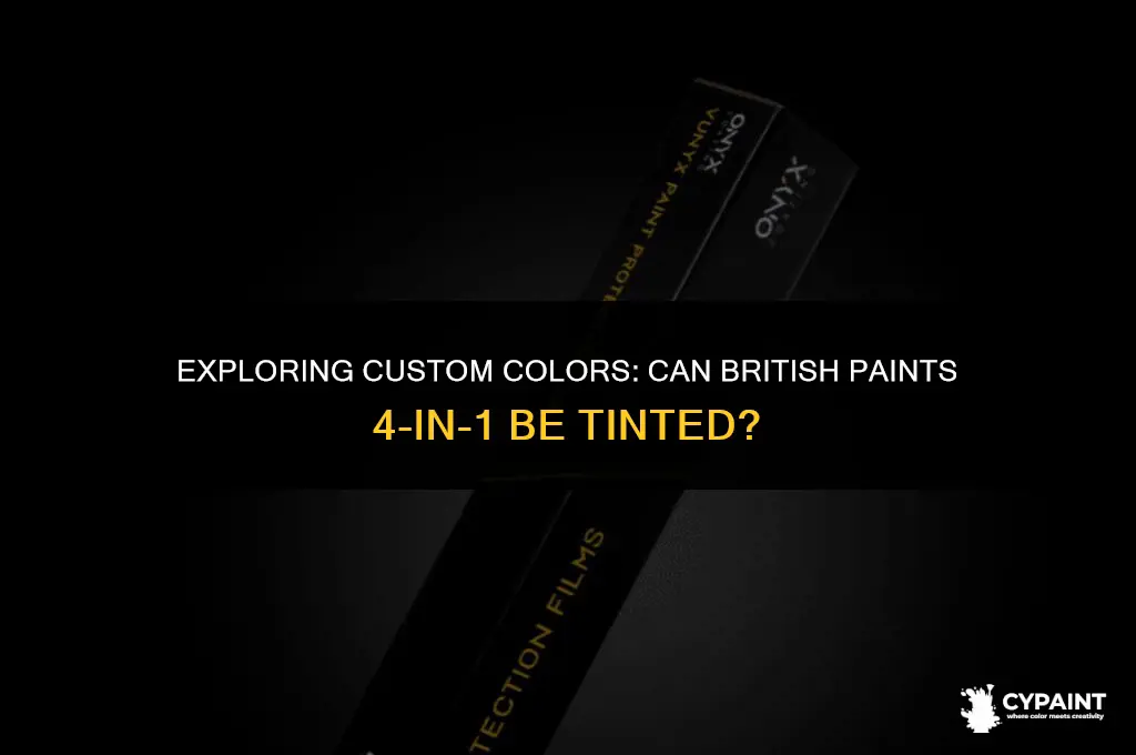 can british paints 4 in 1 be tinted