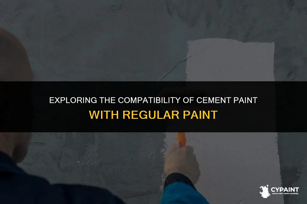 can cement paint be dtailed with regular paint