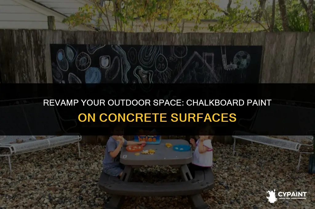 can chalkboard paint be applied to outside concrete