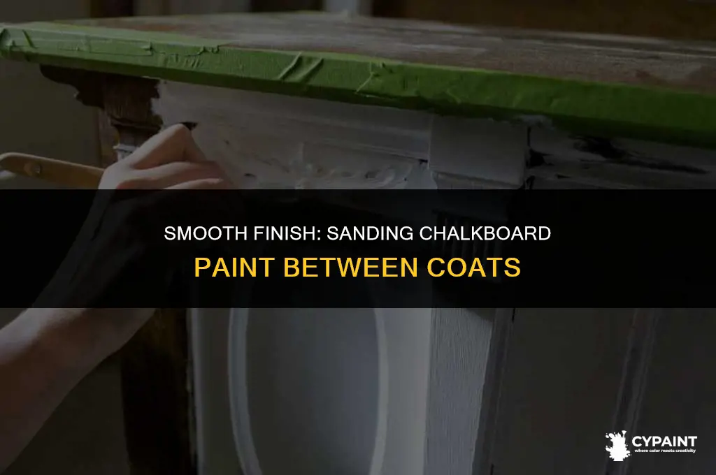 can chalkboard paint be sand in between coats