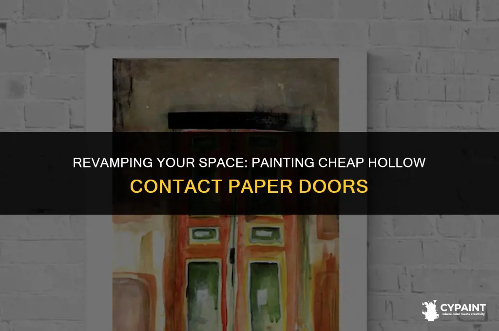 can cheap hollow contact paper dooor be painted