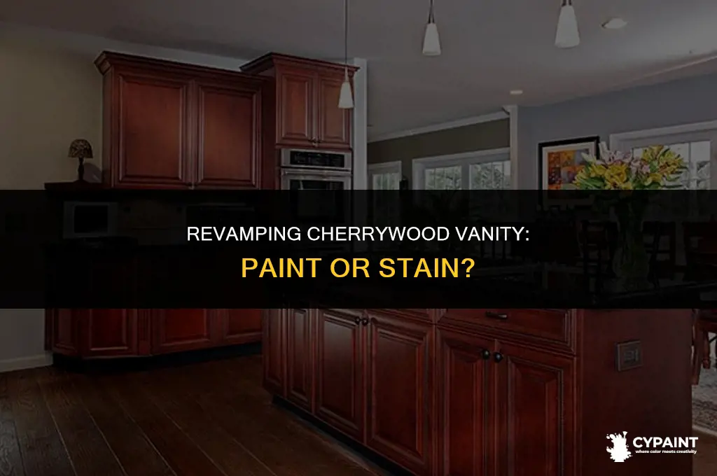 can cherrywood vanity be painted instead of stained