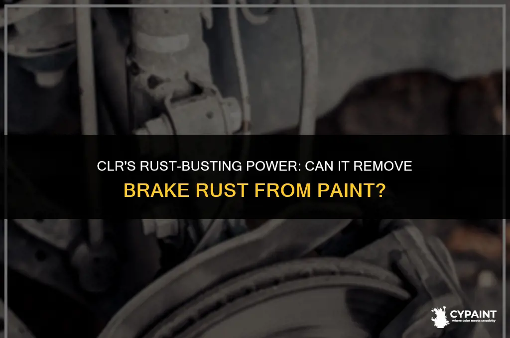 can clr take brake rust off of paint