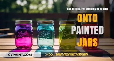 Preserving Beauty: Sealing Decorative Stickers onto Painted Jars