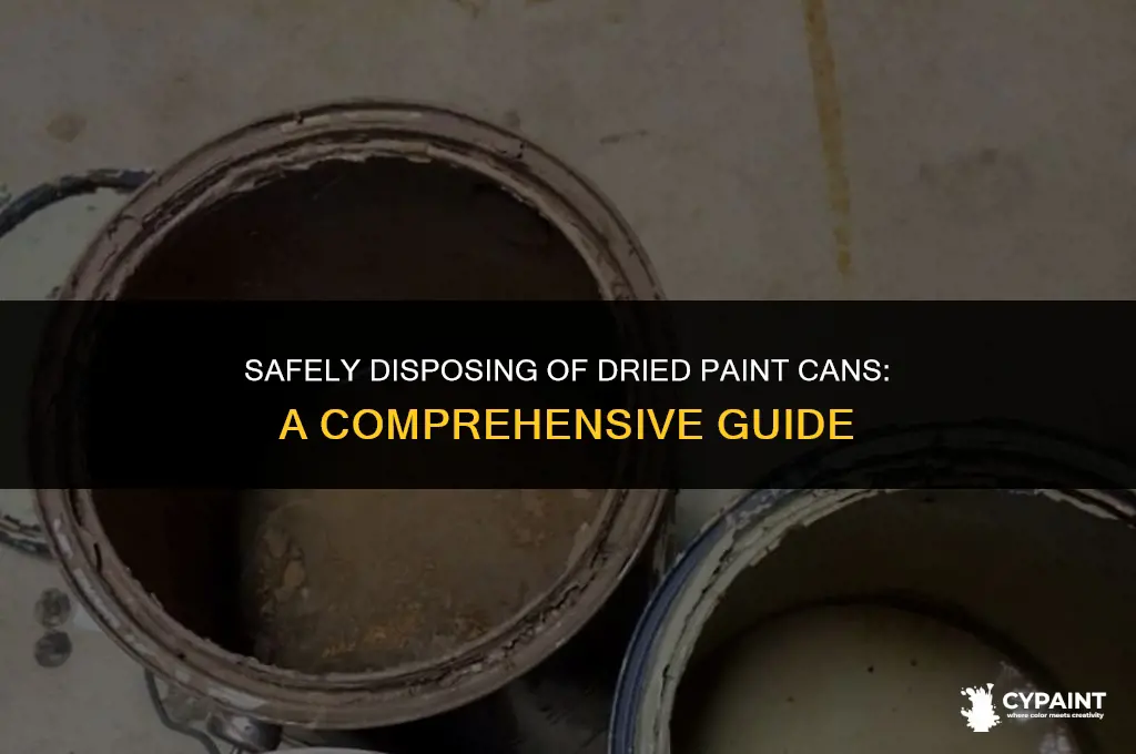 can dried paint cans go in the garbage