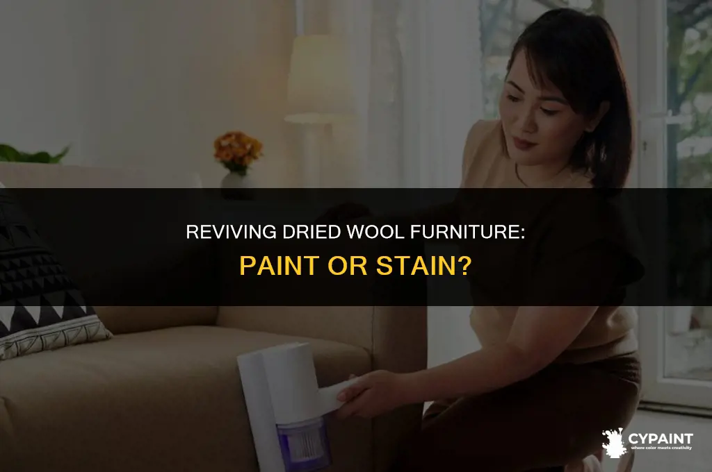 can dried woolmanized funtirue be painted or stained