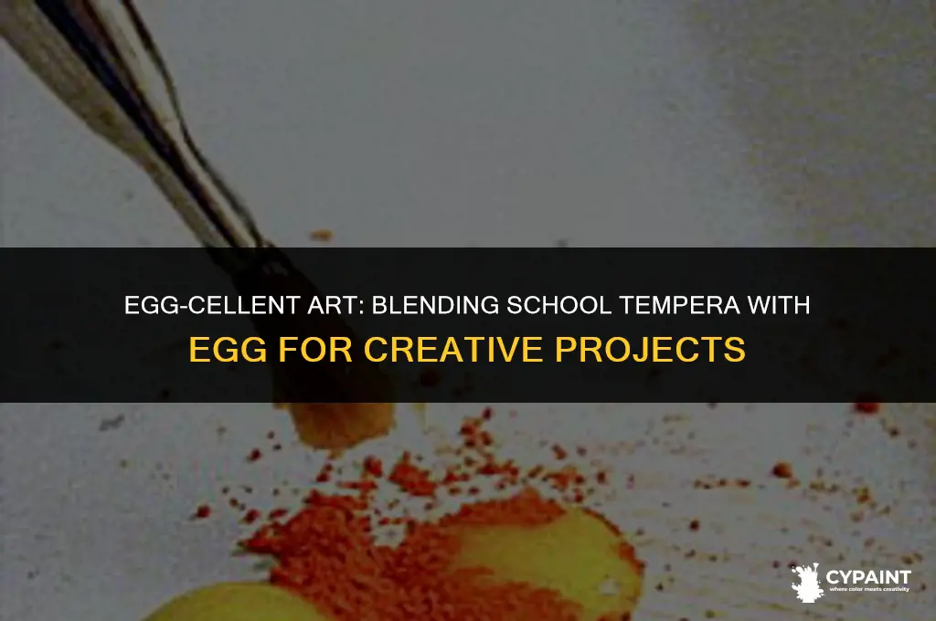 can egg be mixed with school tempera paint