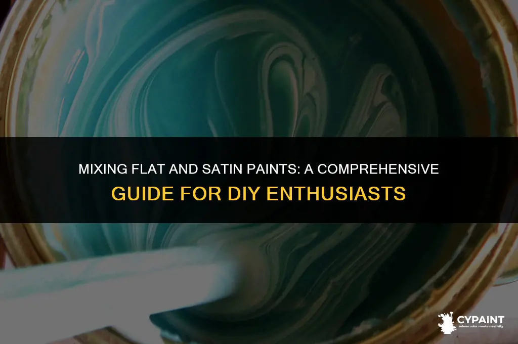 can flat paint be mixed with satin paint