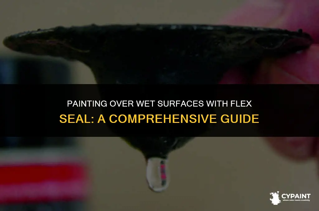 can flex seal be painted over wet surfaces