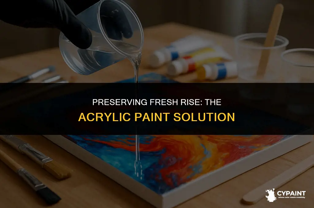 can fresh rise be peeserved with acrliyc paint