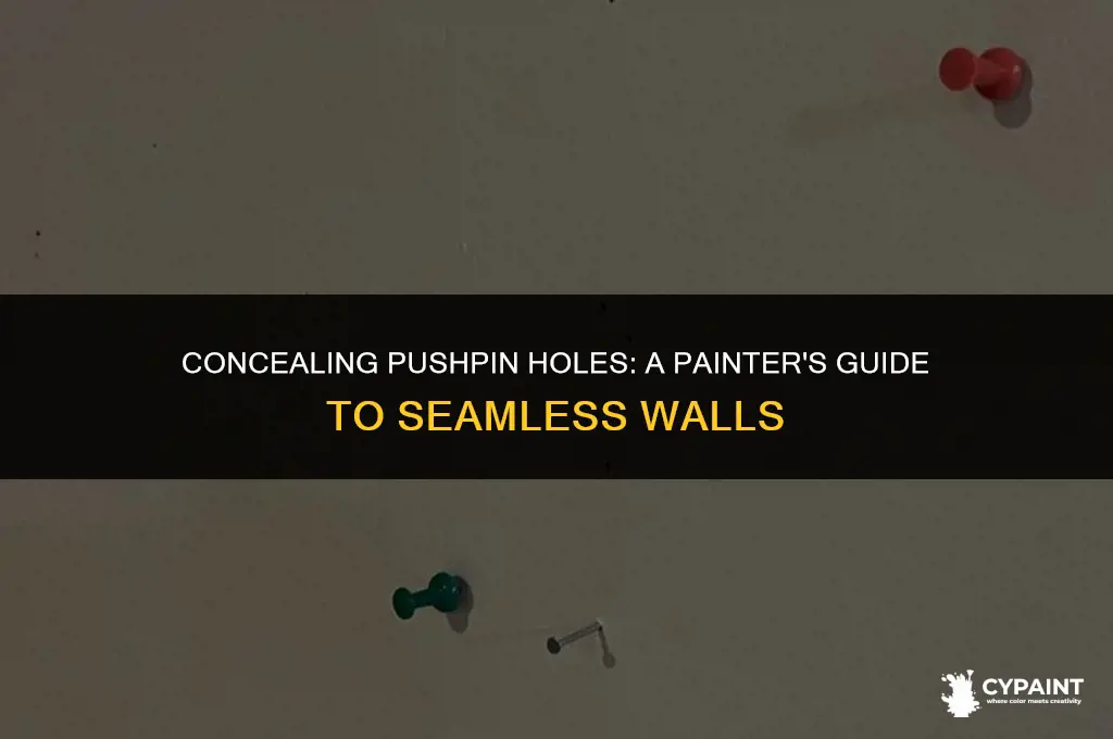 can holes from pushpins be covered with paint