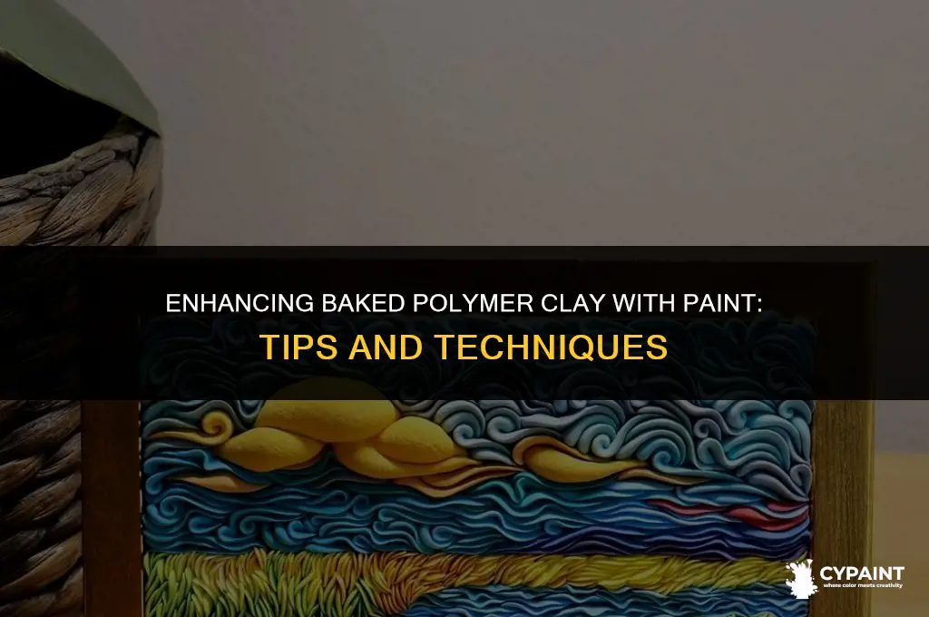 can i add paint to baked polymer clay