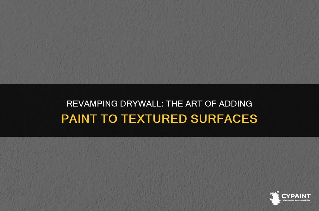 can i add paint to my drywall texture