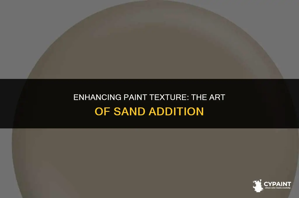 can i add sand to paint for texture