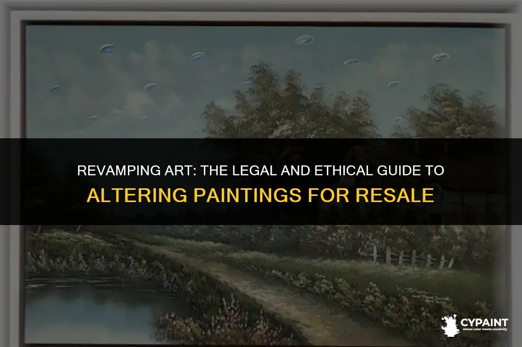 can i alter a painting and resell it