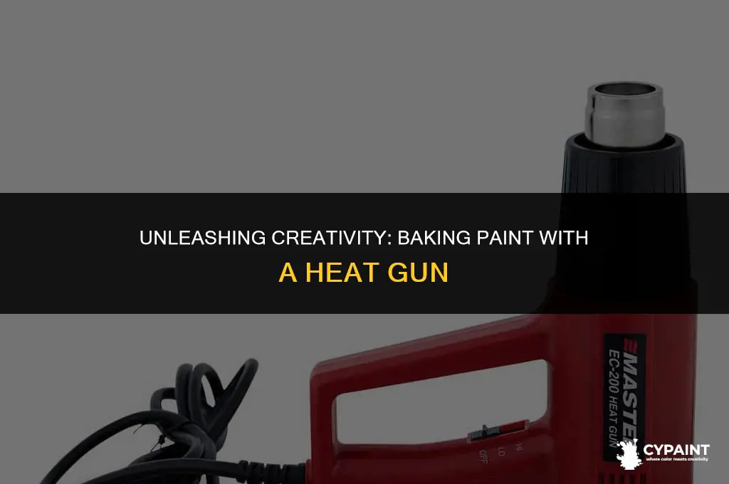 can i bake paint with a heat gun