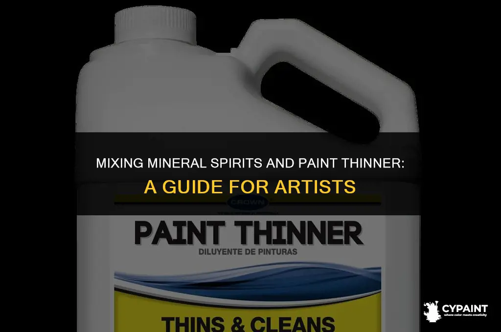 can i combine mineral spirits with paint thinner