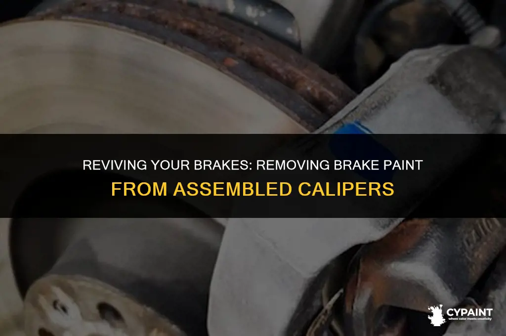 can i cure brake paint on assembled caliper