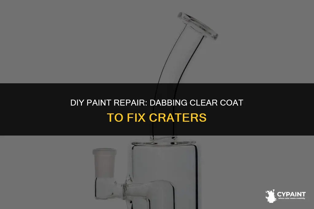 can i dab clearcoat fix crater in paint